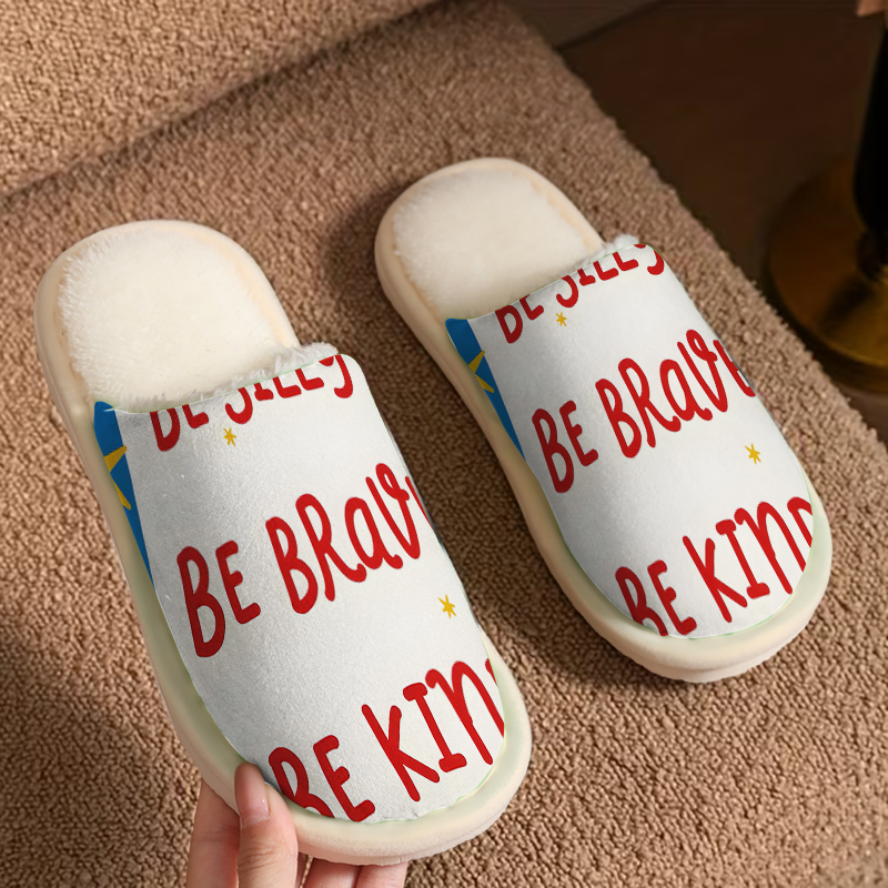 Women Shoes Kinds - Kind Quote Lüks Peluş Terlikler Erkek
