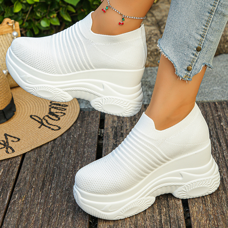 Kadın Örgü Beyaz Kalın Tabanlı - Mesh Sneaker Women incelemesi ve fiyatı