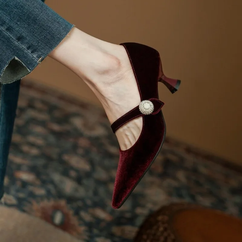 Şarap Kırmızısı Sivri Burun Ma - Women Shoes Size incelemesi ve fiyatı