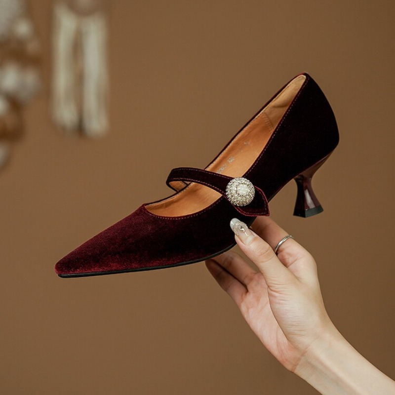 Şarap Kırmızısı Sivri Burun Ma - Women Shoes Size incelemesi ve fiyatı