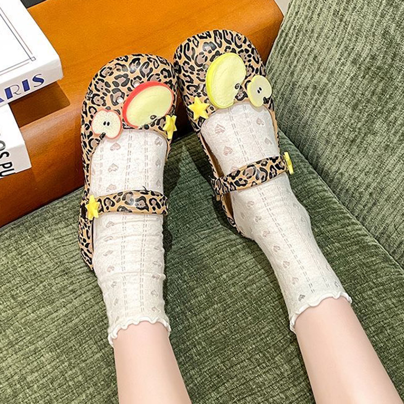 Retro Leopar Baskılı Bale Deli - Women Shoes Japan incelemesi ve fiyatı