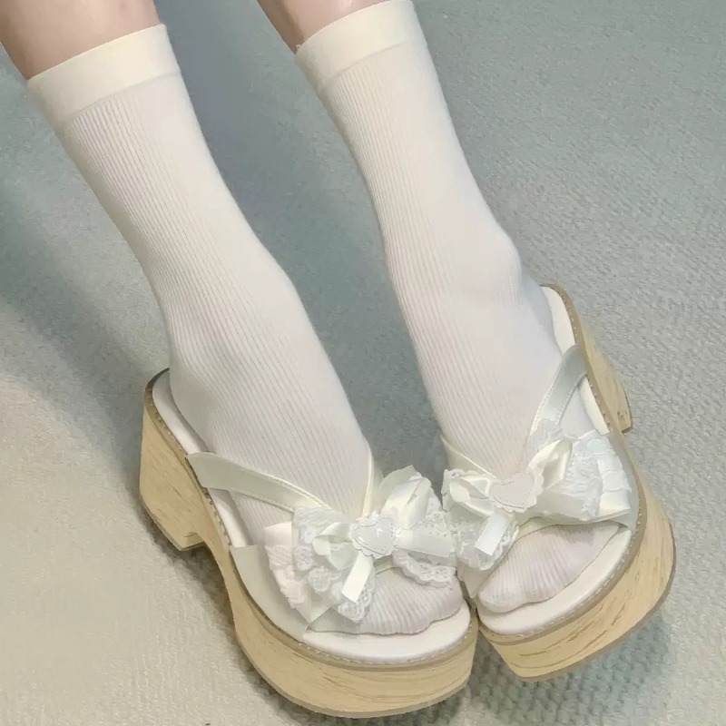 Tatlı Fiyonklu Ahşap Desenli K - Women Shoes Japan incelemesi ve fiyatı